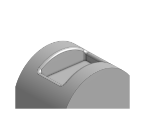 Forma curvada de la abertura del bolsillo lateral