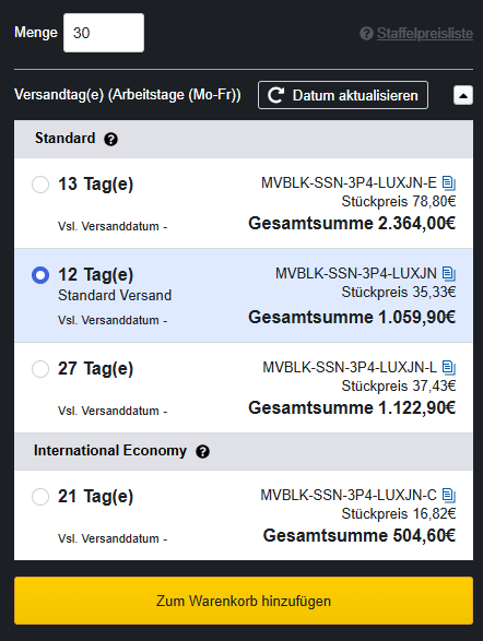 Beispiel für internationale Wirtschaft