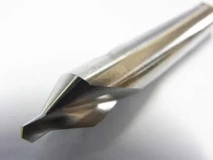 Close-up of a centre drill tool