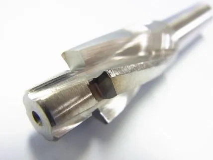 Close-up of a counterboring tool