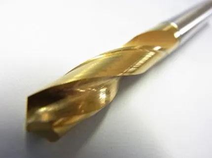Close-up of a twist drill bit
